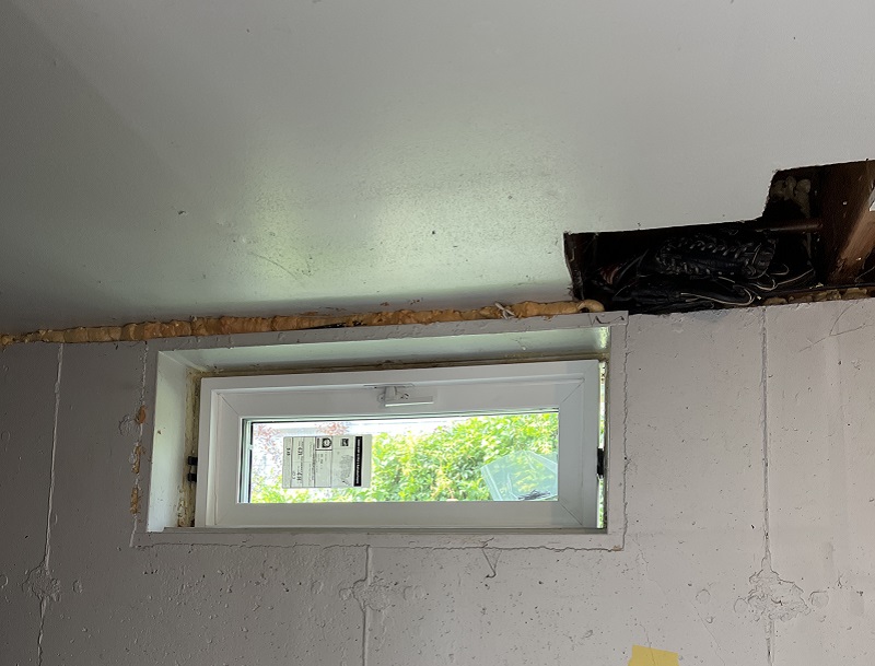 Install new basement window